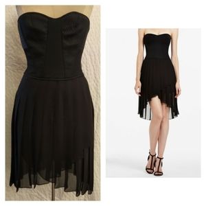 NWT BCBG 'April' Silk Hi-Low Corset Cocktail Dress